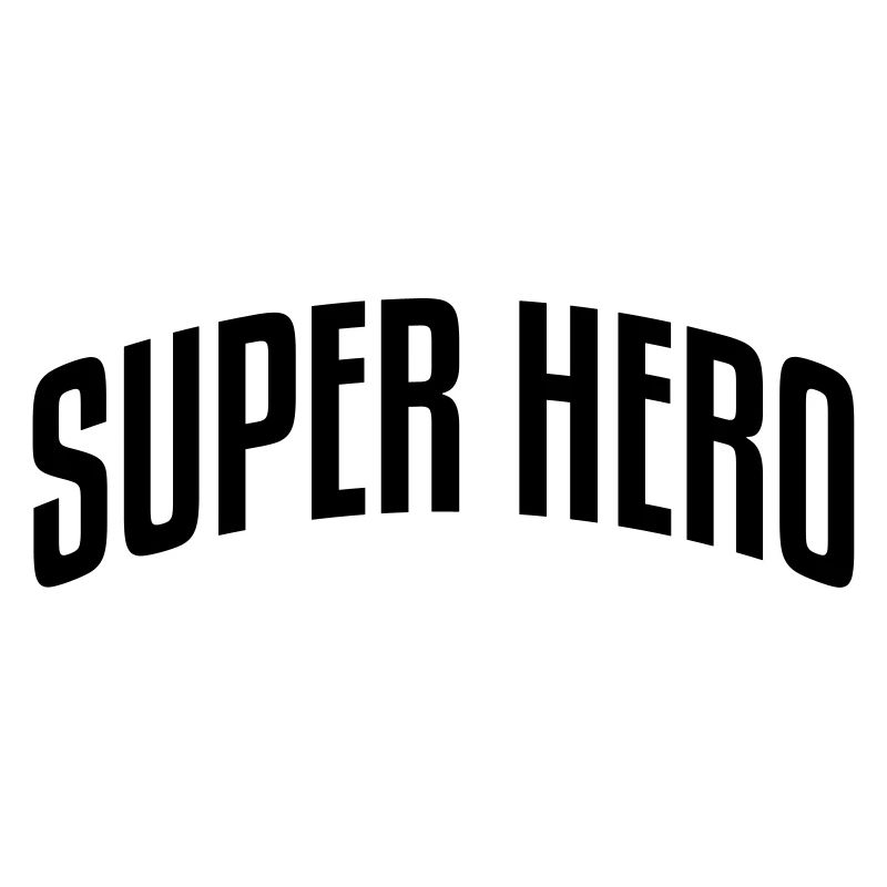 super hero stylish arched text logo copy