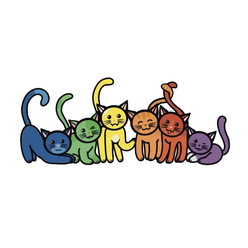 Chats arc-en-ciel