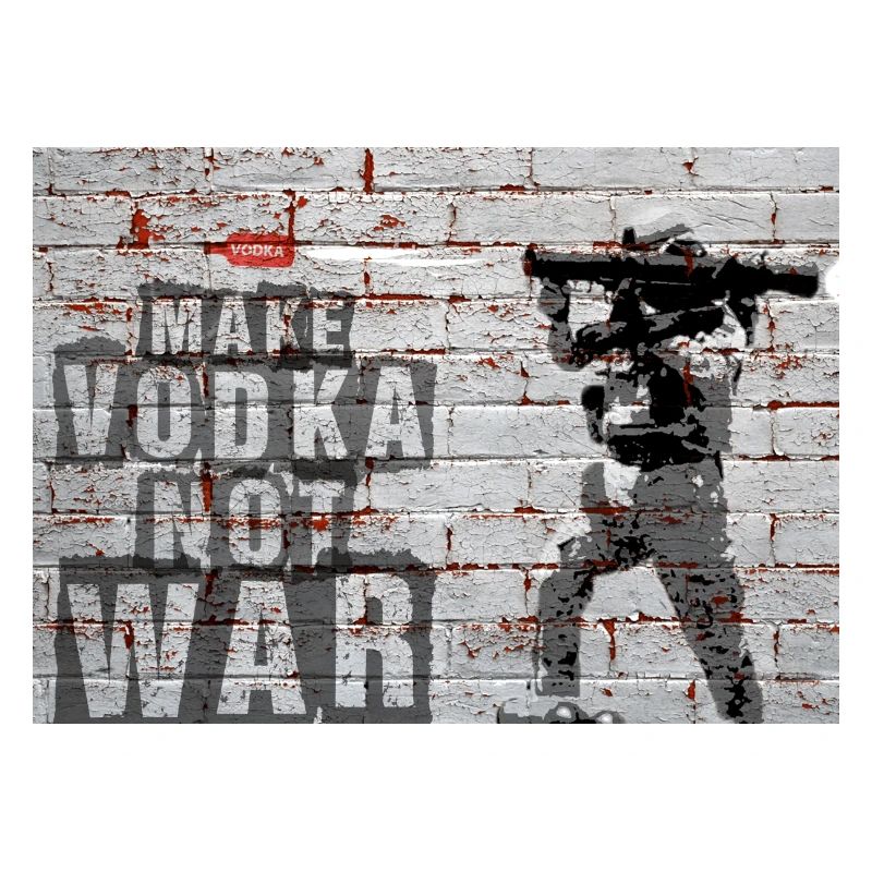 Make vodka, not war - Soldat schiesst Vodkaflasche