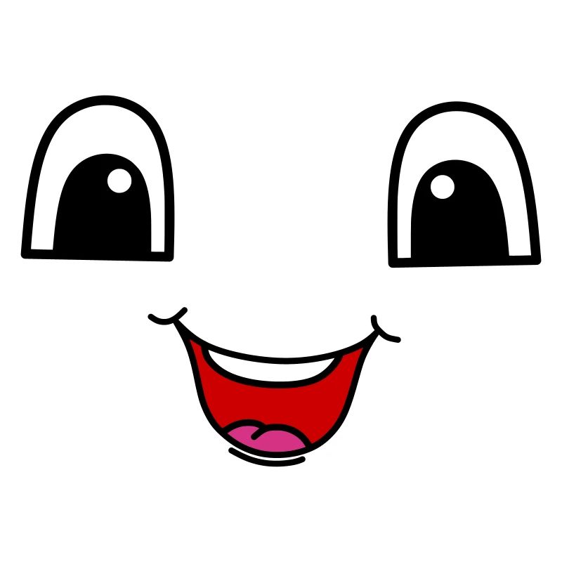 Visage mignon avec un sourire heureux
