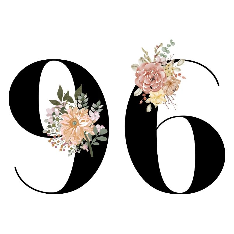 96e anniversaire fleuris (Cadeau de 96 ans)