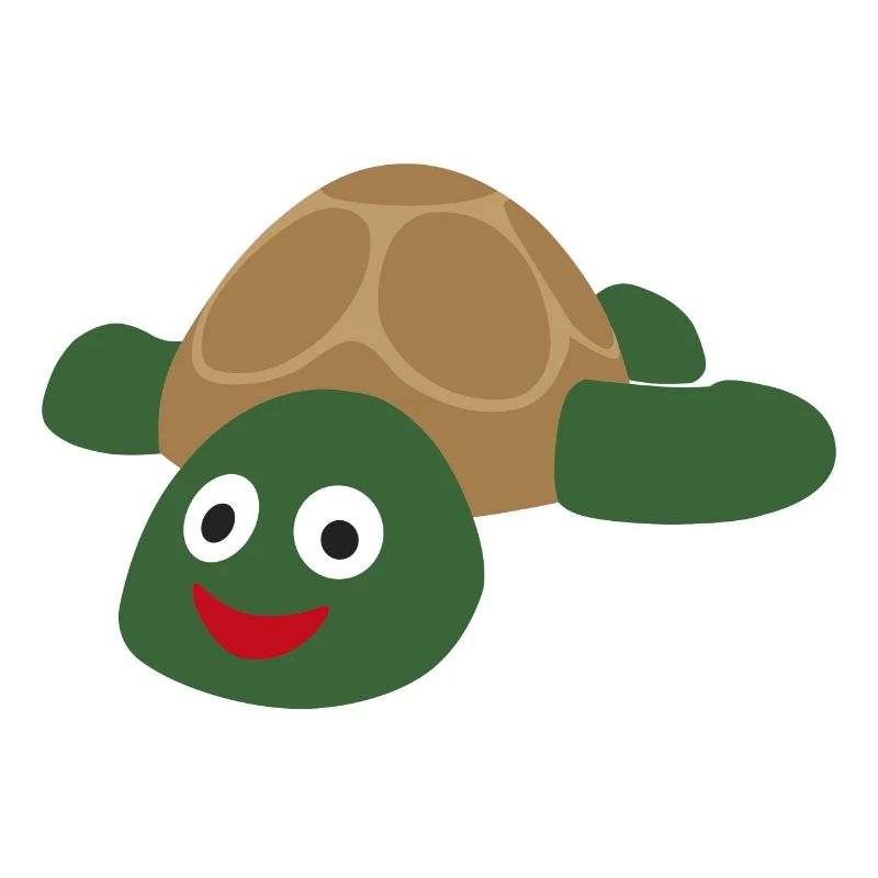 Cute cute and cheerful turtle