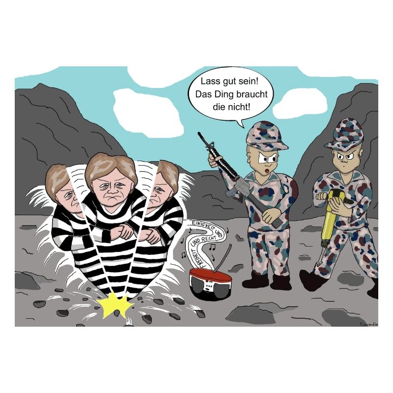 Steinbruch 2_Angela Merkel bei der Arbeit