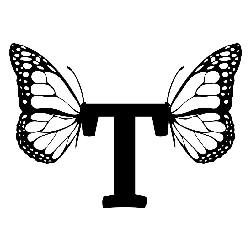 Buchstabe T Schmetterling