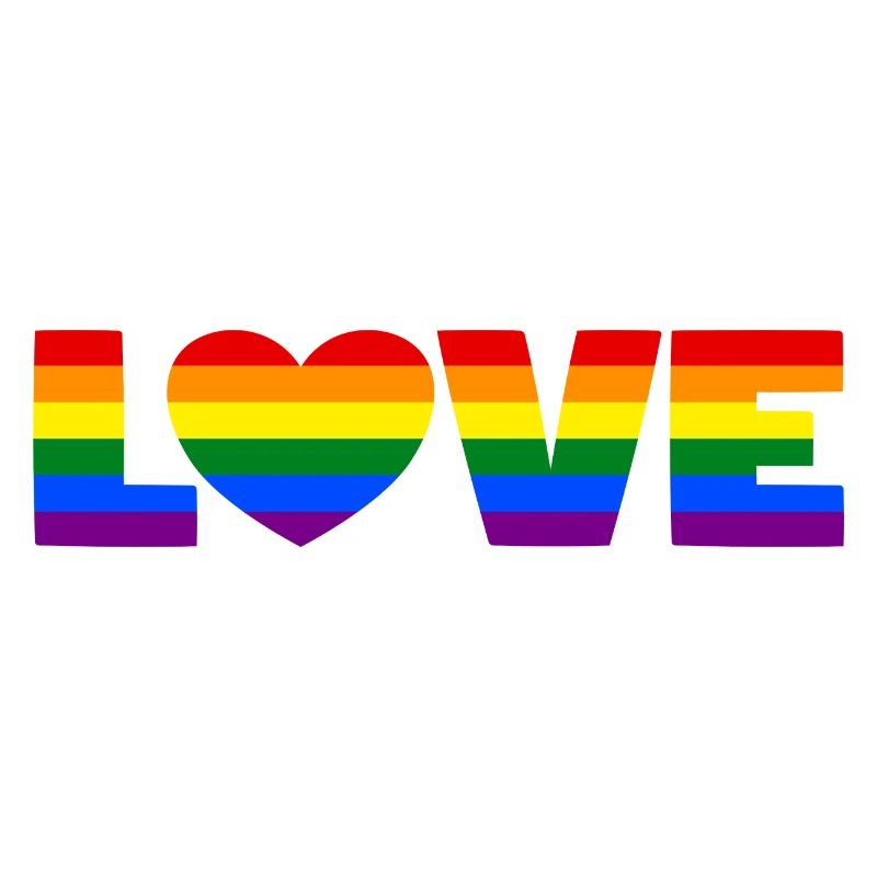 Pride Regenbogen Love Herz LGBT LGBTQ CSD Geschenk