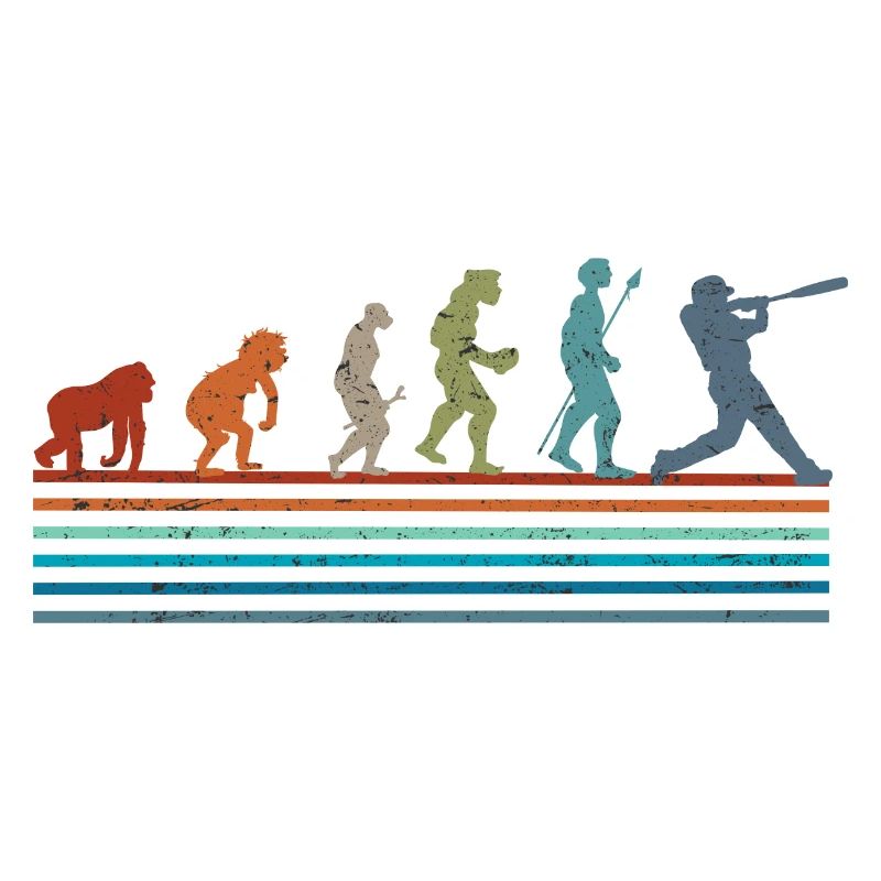 Évolution rétro vintage baseball