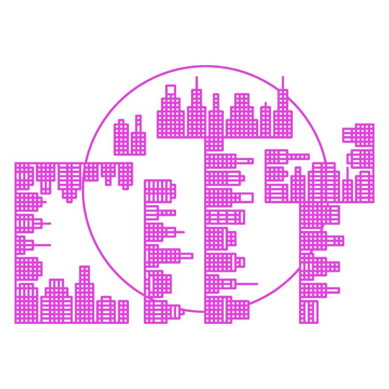 Skyline, City - version violette
