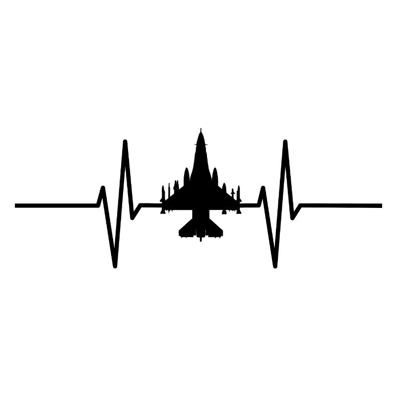 Herzschlag mit Jet / Flugzeug