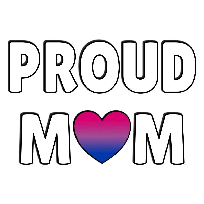 Fier coeur de drapeau maman bi