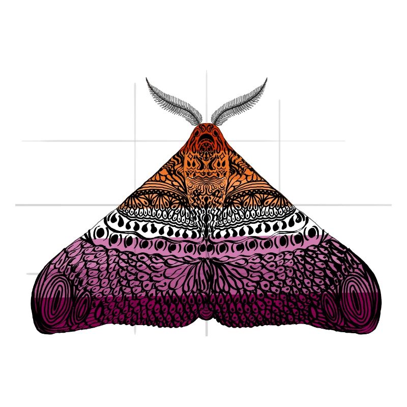 Lesbian pride moth motif A