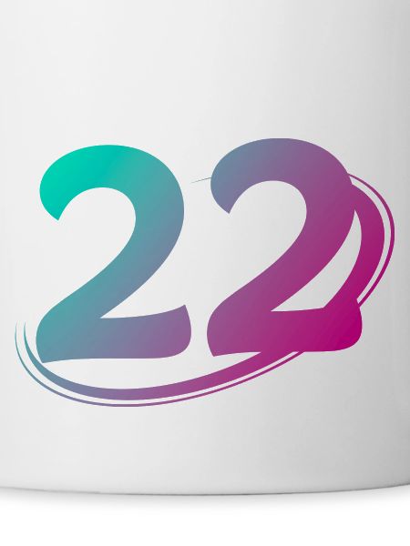 Nummer 22 mehrfarbig