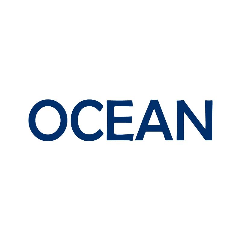 Logo de conception de lettrage de l’océan Mer