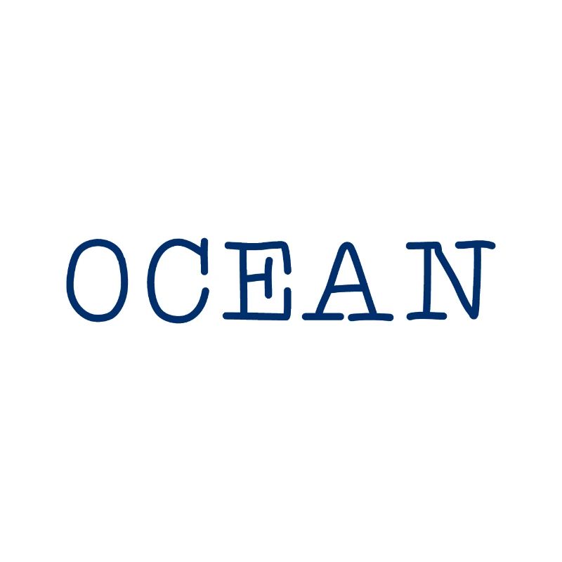 Logo de conception de lettrage de l’océan Mer