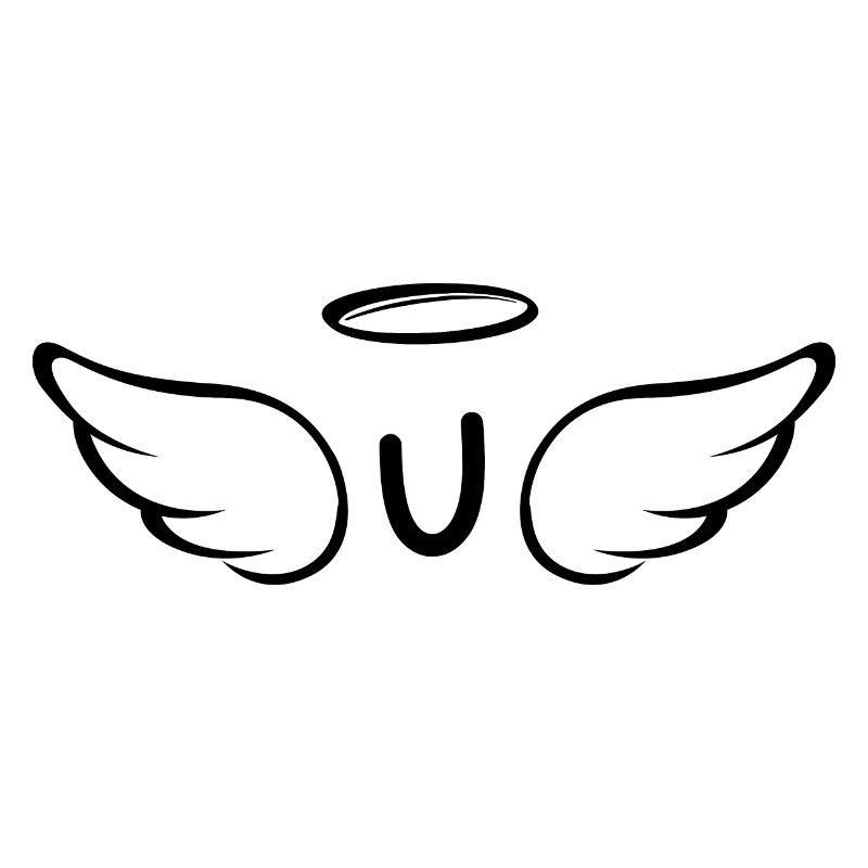 Lettre u ailes d’ange
