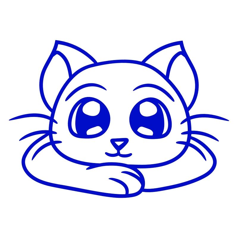 Cute Cat Looks Happy Smiling Kitten Fun