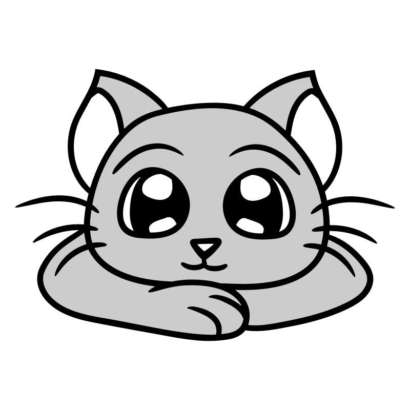 Cute Cat Looks Happy Smiling Kitten Fun