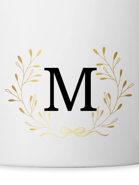Buchstabe M Goldene Blumenkrone