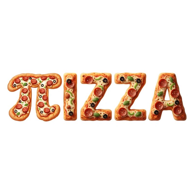 PIZZA Bunte Teigbuchstaben