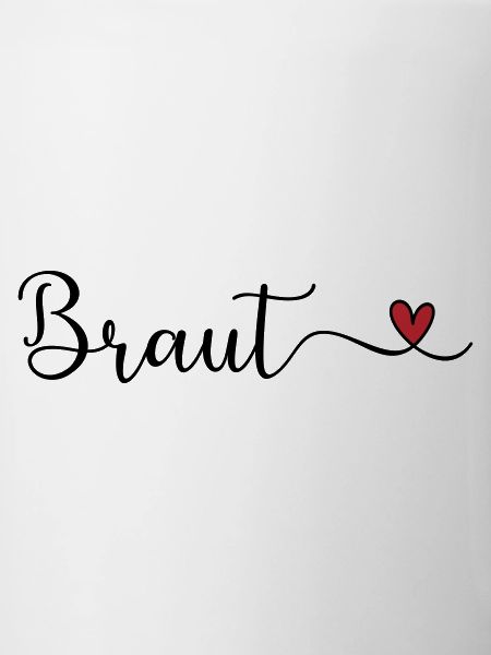 Braut Tyüpgraphie mit Herz