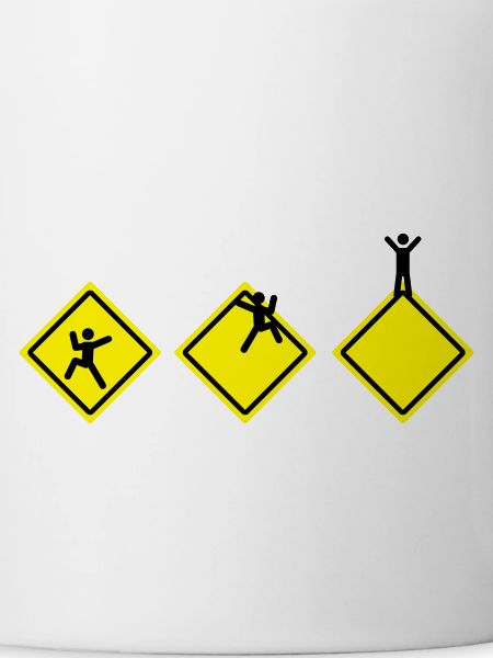 climbing roadsigns