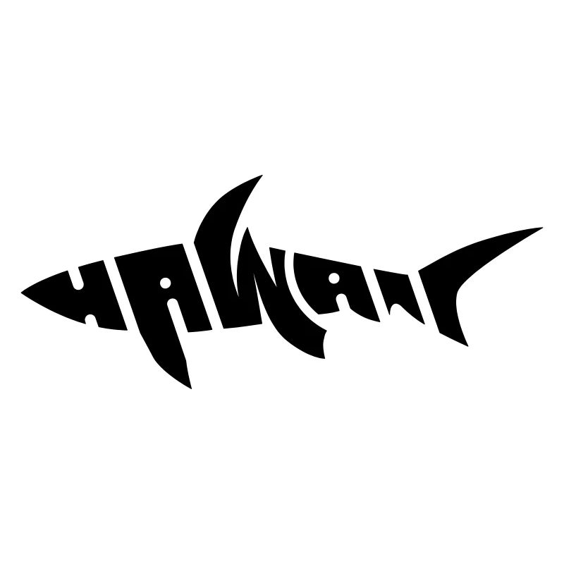 Hawaii shark surf logo