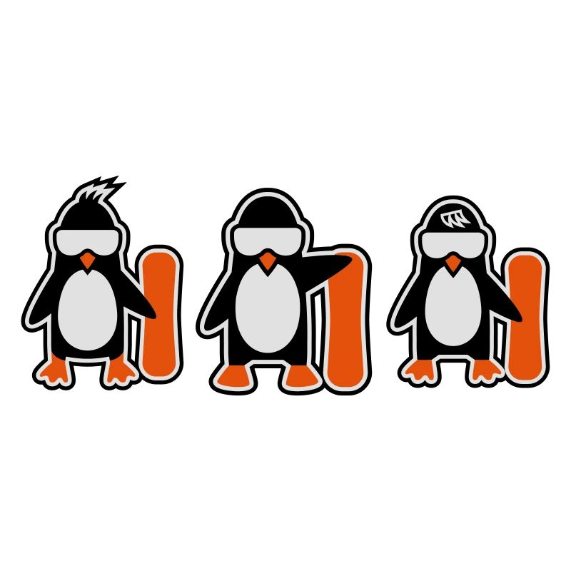 pingouin tenue de snowboard
