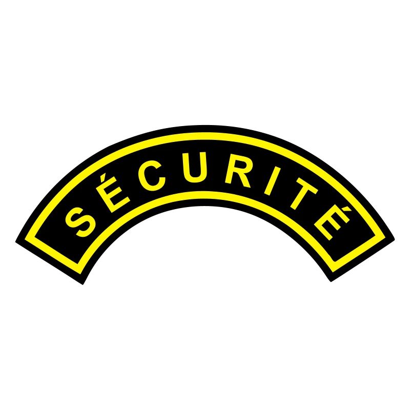 Ecusson Sécurité demilune 2c