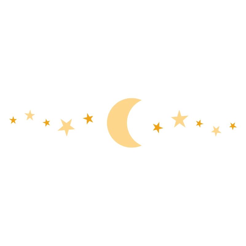 Moon and star patterned design