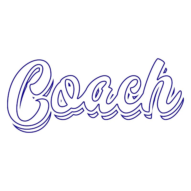 Coach! Game time! Retro text logo