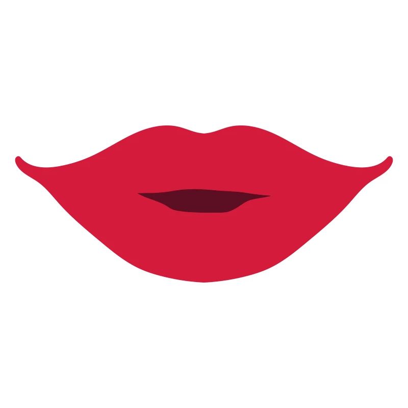 Sourire effronté bouche féminine