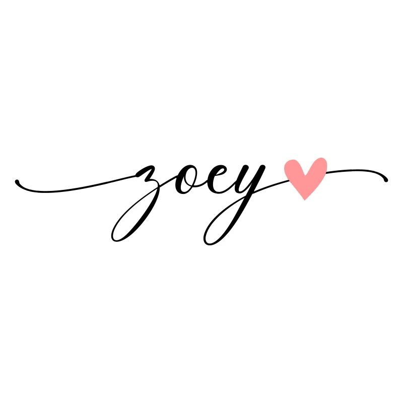 Zoey Nom Prénom Calligraphie Script