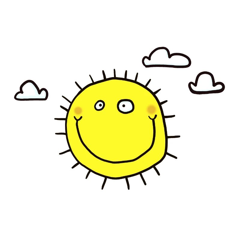 Sun with clouds