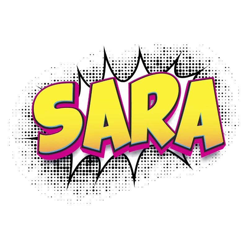 Sara Custom Name Comic Book Style Pop Art, Sara