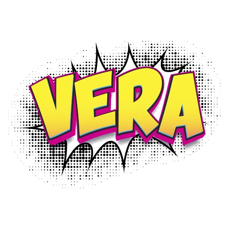 Vera Benutzerdefinierter Name Comic-Buch-Stil Pop Art, Vera