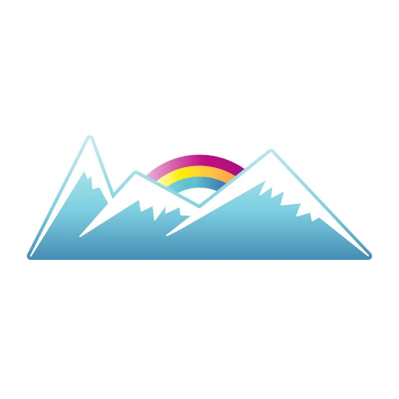 Berge Schnee Regenbogen Winter Ski