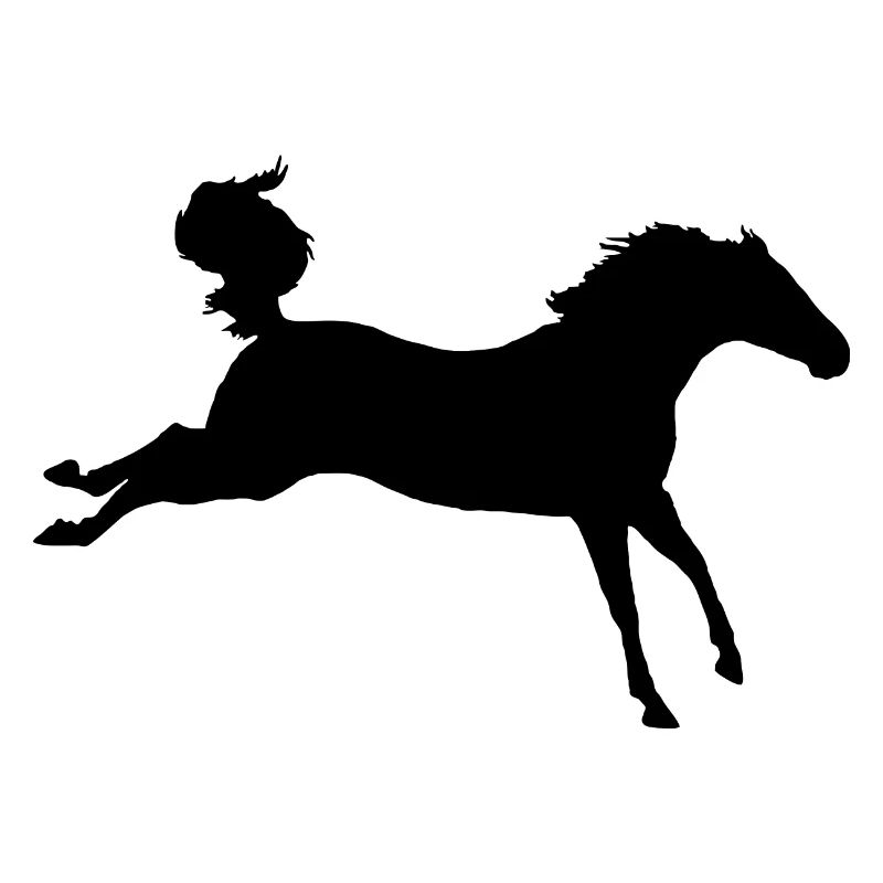 Pferd Buckelt und Tritt