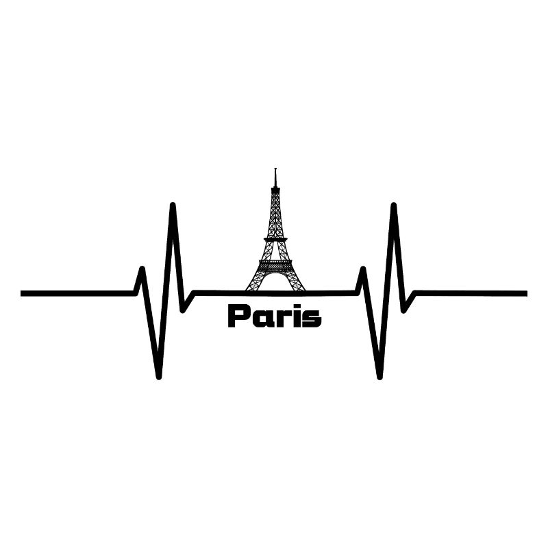 Heartbeat with Eiffel Tower Paris