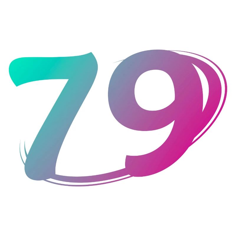 Numéro 79 multicolore