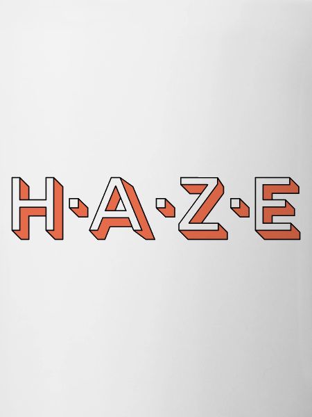 Haze lettering