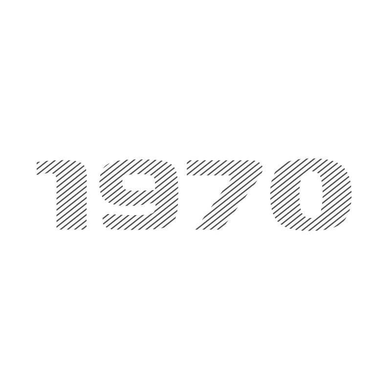 Né en 1970 Retro Stripe Design d’anniversaire moderne