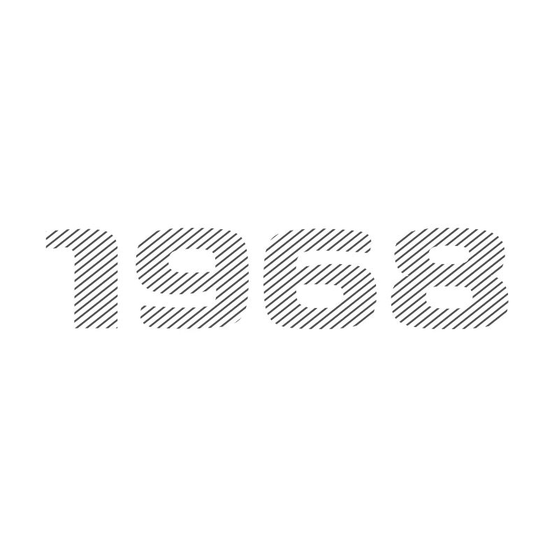 Né en 1968 Retro Stripe Design d’anniversaire moderne