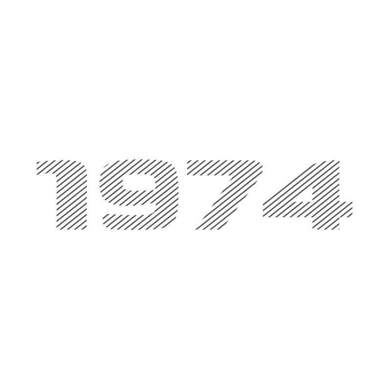 Né en 1974 Retro Stripe Design d’anniversaire moderne
