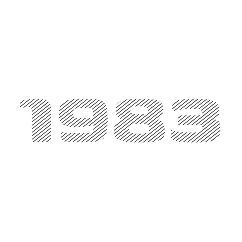 Né en 1983 Retro Stripe Design d’anniversaire moderne