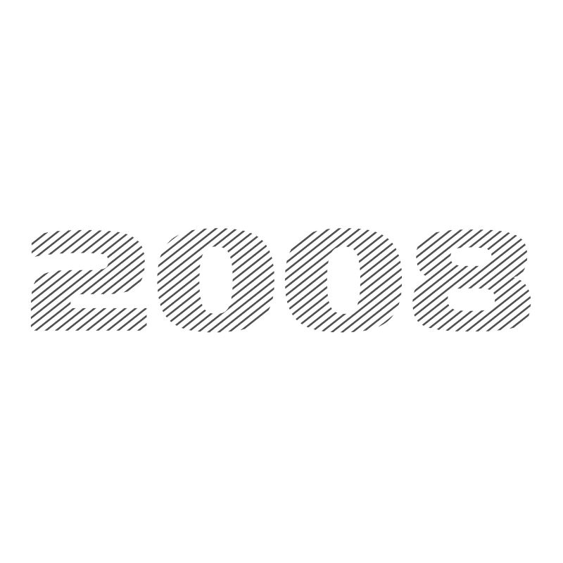 Geboren 2008 Retro Stripe Modernes Geburtstagsdesign