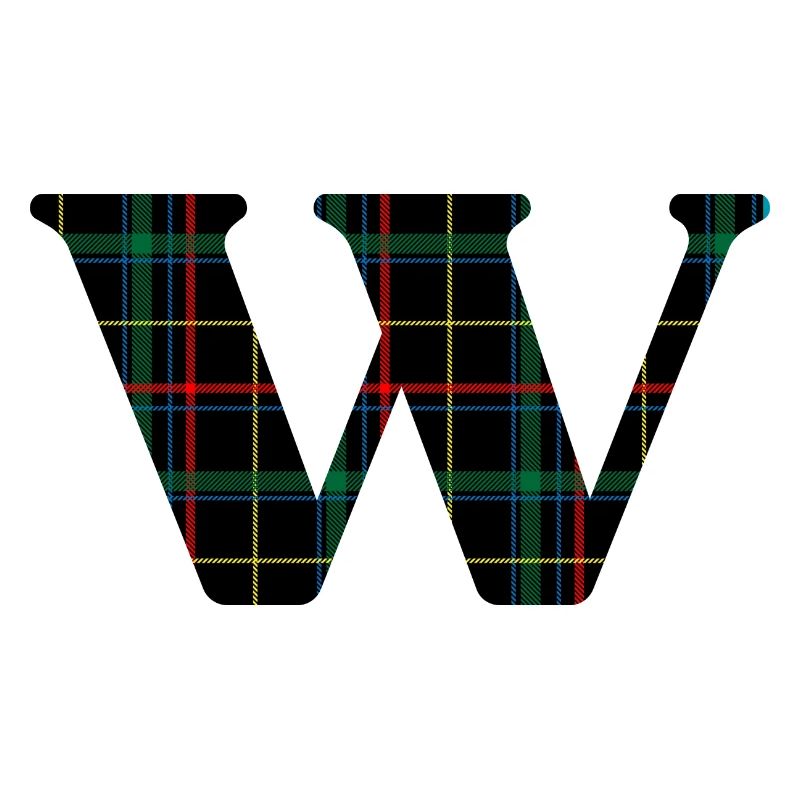Monogramm mit schottischem Tartan