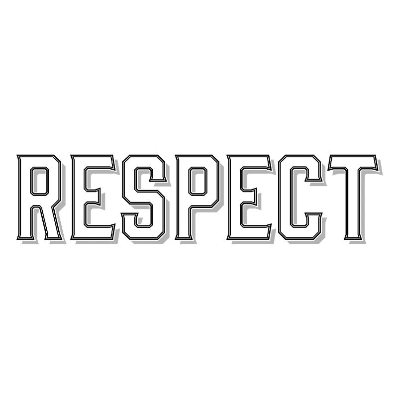 Respekt lettering with 3D effect