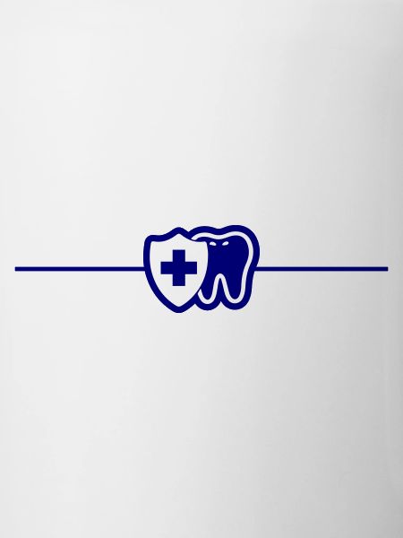 Zahn Schutzschild Linie Blau