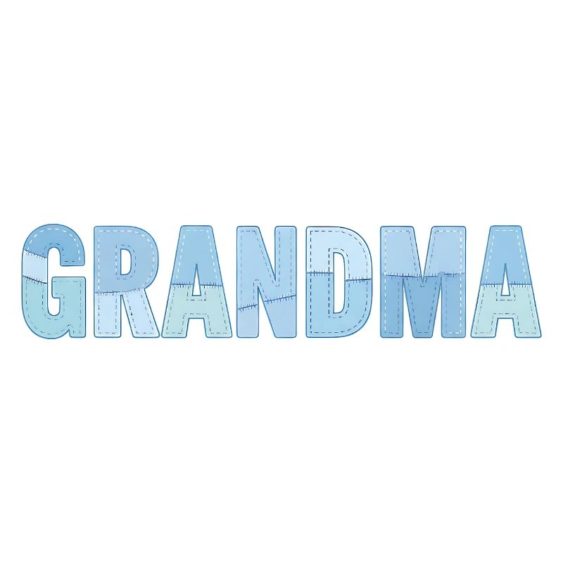 Grandma's Seams – Blue Embroidered Patchwork