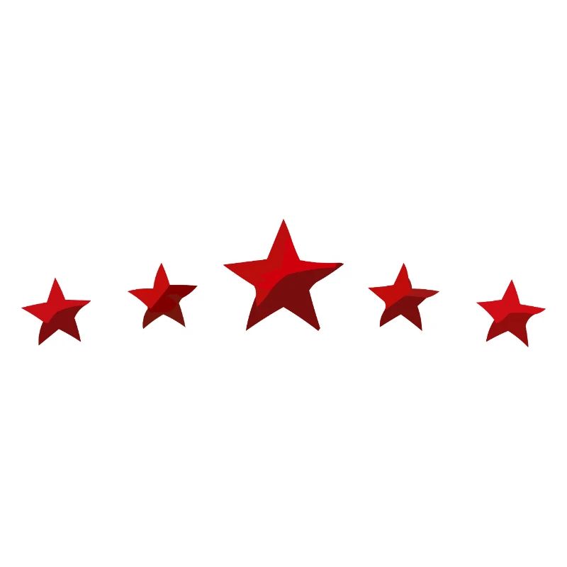 Red Star Row Five Stars Graphic