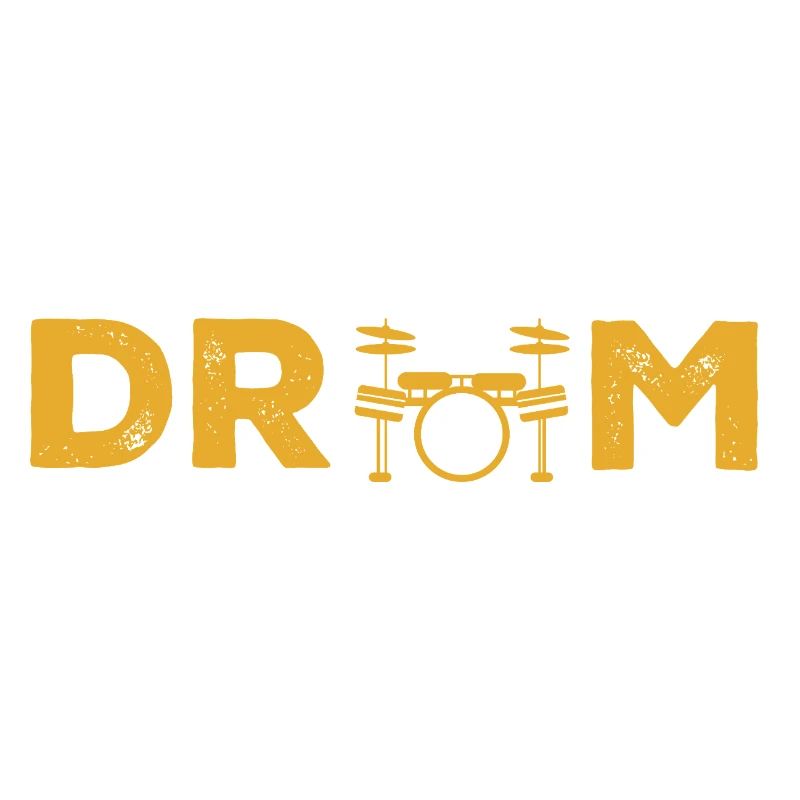 Drum Typography with Drumkit Icon